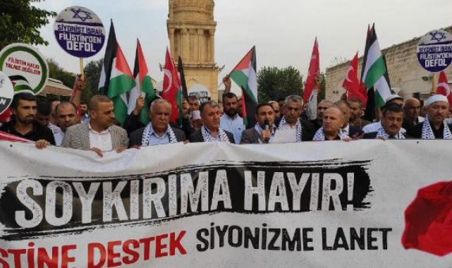 Mardin'de İsrail protestosu