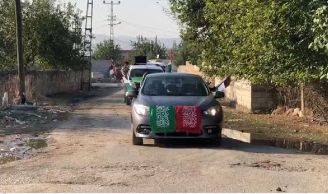 Mardin'de kırsal mahallelerde Filistin'e destek konvoyu