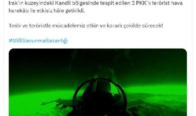 MSB: 3 terörist etkisiz hale getirildi