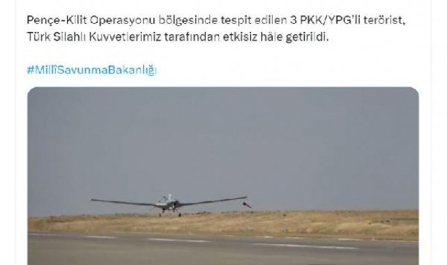 MSB: 3 terörist etkisiz hale getirildi