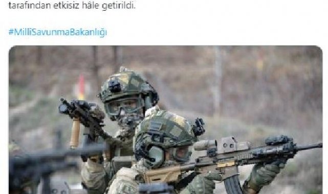 MSB: 4 terörist etkisiz hale getirildi