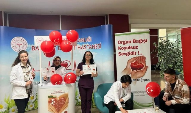 Organ Bağışı Haftası dolayısıyla stant açıldı vatandaşlar bilgilendirildi