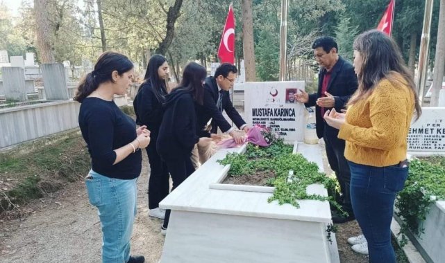 Şehit öğretmen Mustafa Karınca Öğretmenler Günü'nde unutulmadı