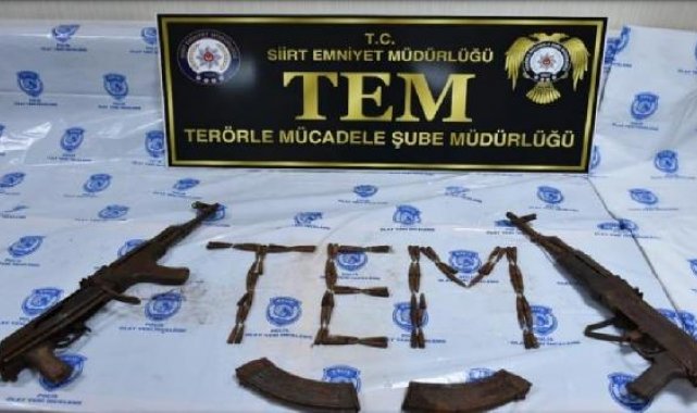 Siirt'te terör örgütü PKK'ya ait silah ve mühimmat bulundu