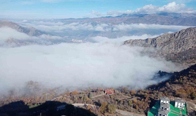 Sis denizi Amasya'yı kapladı