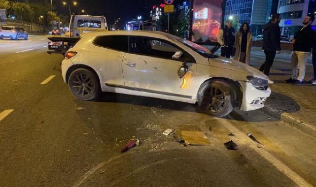 Takla atan otomobil motosikletin üzerine devrildi; olay yerinden kaçan sürücü yerine başka birini gönderdi: 1 yaralı