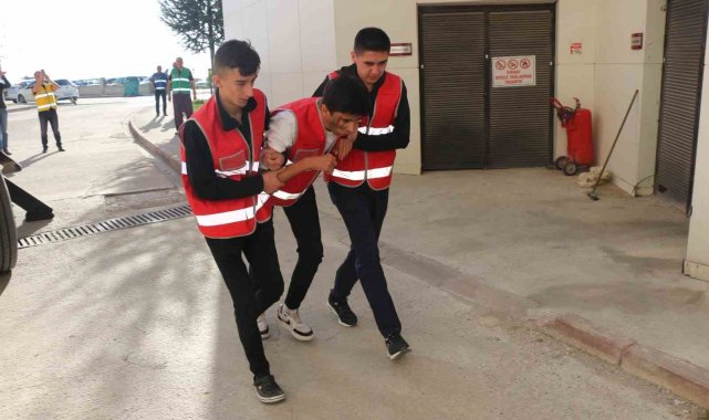 Tavşanlı'da hastanede gerçekleştirilen yangın tatbikatı gerçeğini aratmadı