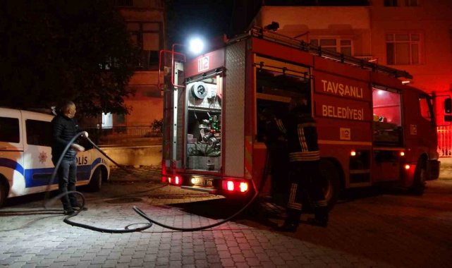 Tavşanlı'da korkutan yangın