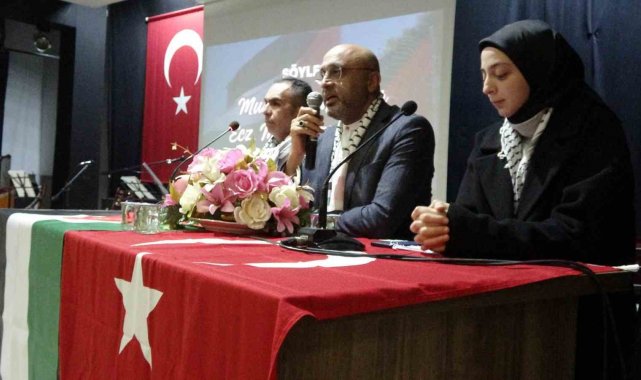 Tavşanlı'daki panelde "Filistin Tarihi ve Son Gelişmeler" anlatıldı