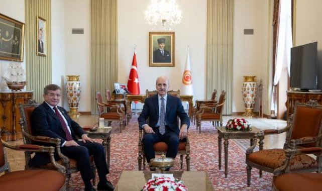 TBMM Başkanı Kurtulmuş, Davutoğlu'nu kabul etti