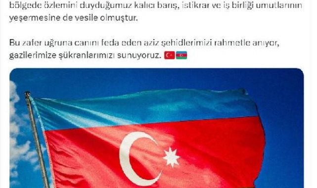 TBMM Başkanı Kurtulmuş'tan 'Karabağ Zaferi' mesajı