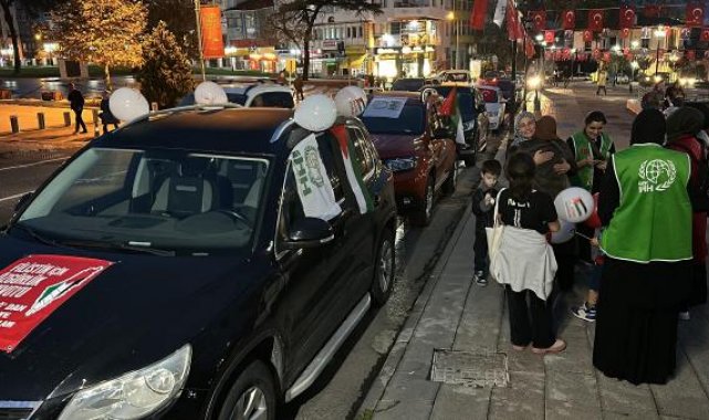 Tekirdağ'da oluşturulan 'Filistin İçin Özgürlük Konvoyu', İncirlik Üssü'ne doğru yola çıktı