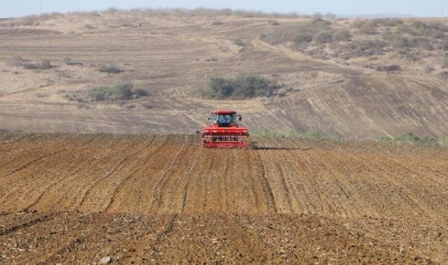 Tekirdağ'da yağmurun ardından buğday ekimi başladı
