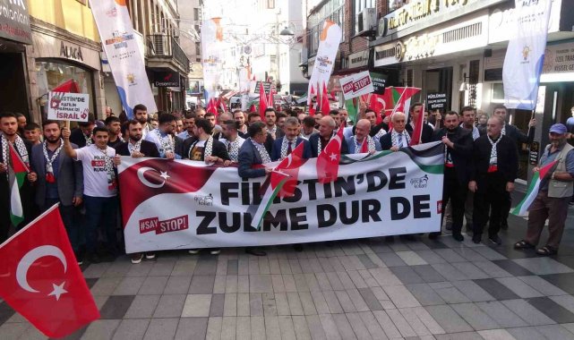 Trabzon'da Filistin'e destek için yürüdüler