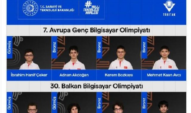 Türkiye, bilgisayar olimpiyatlarından 8 madalya ile döndü