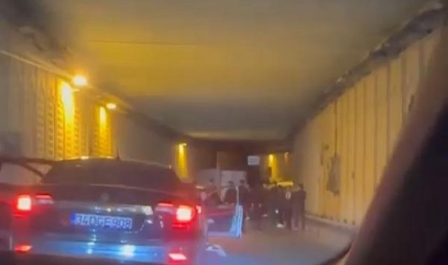 Ümraniye'de yolu kapatıp eğlenen sürücülere ceza