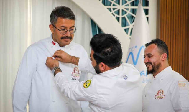Vali Çelik'e "Şef önlüğü takdim ettiler"
