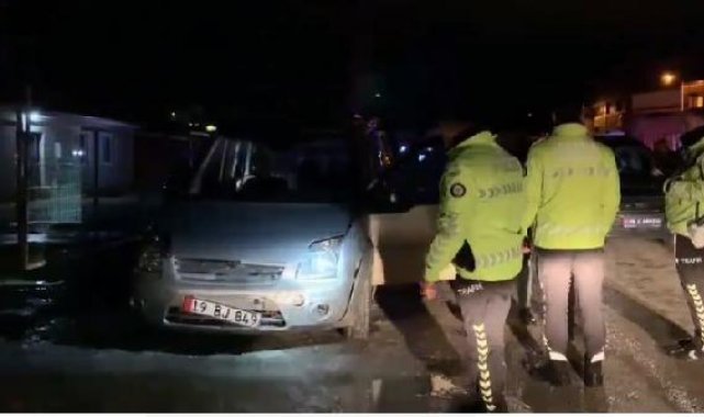 11 araca çarpan hafif ticari aracın sürücüsü takiple yakalandı