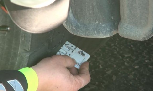 'Kilit kavşak' Kırıkkale'de, kış lastiği denetimi