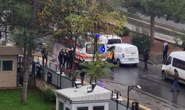 Adliyede çıkan kavgada atılan damacana polisin burnunu kırdı: 4 gözaltı