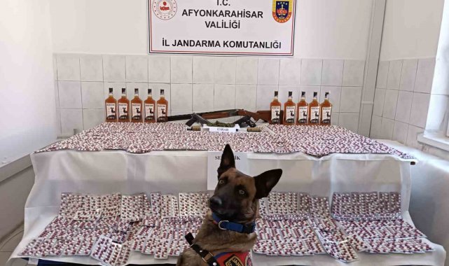 Afyonkarahisar'da 6 bin 500 adet uyuşturucu ele geçirildi