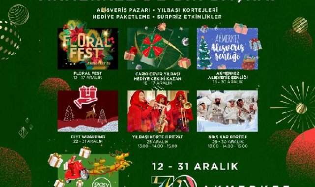 Akmerkez'de yılbaşı alışveriş şenliği başladı