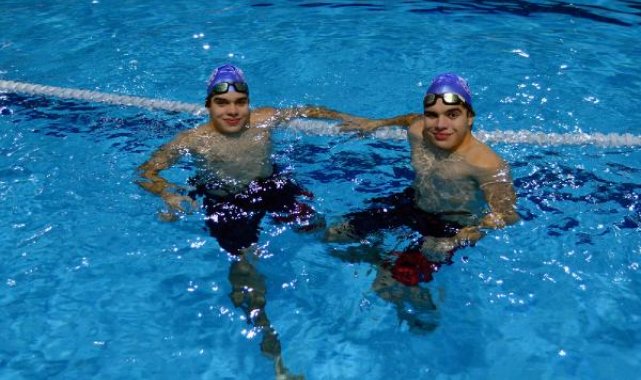 Aksaraylı otizmli ikizler, yüzmede milli takıma seçildi