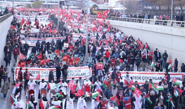 Ankara'da 'Gazze'ye destek' mitingi