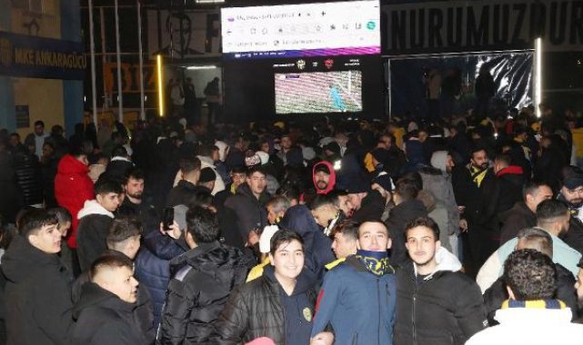 Ankaragücü taraftarı maçı tesislerde izledi