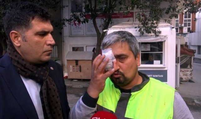 Avcılar'da sabırsız sürücü temizlik işçisine tekme tokat saldırdı