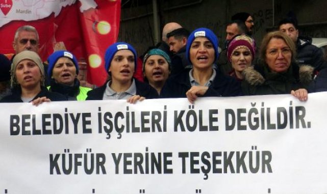 Avcılar'da temizlik işçisine saldırı protesto edildi