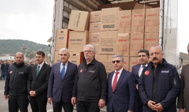 Azerbaycan'dan Kahramanmaraş'a 18 tonluk yardım malzemesi
