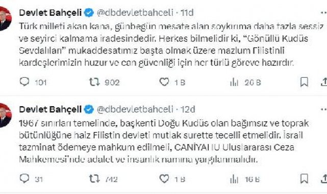 Bahçeli: Türk milleti akan kana daha fazla sessiz kalmama iradesindedir