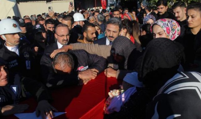 Bakan Göktaş'ın koruma polisi şehit Musa Erdem, son yolculuğuna uğurlandı
