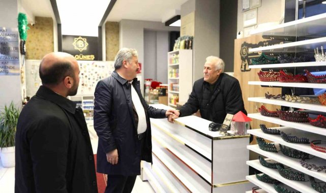 Başkan Palancıoğlu çarşı esnafını ziyaret etti