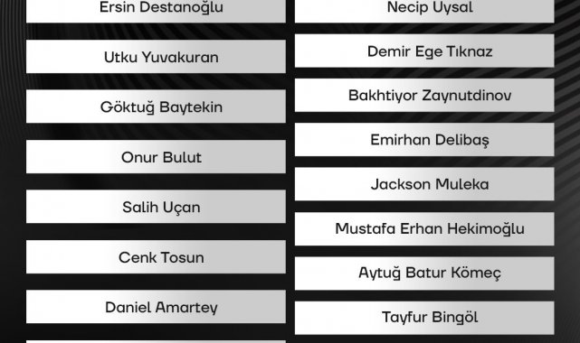 Beşiktaş'ın Lugano maçı kamp kadrosu açıklandı