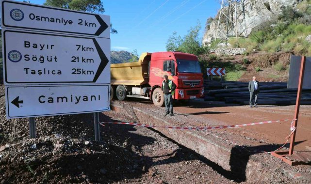 Bozburun içme suyu hattının 2 Bin 500 metresi tamamlandı