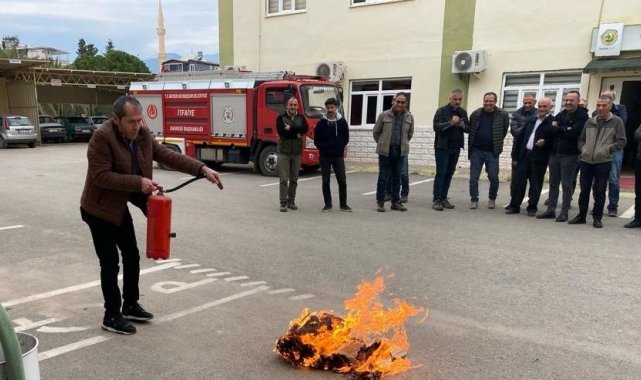 Bozyazı'da yangın tatbikatı yapıldı