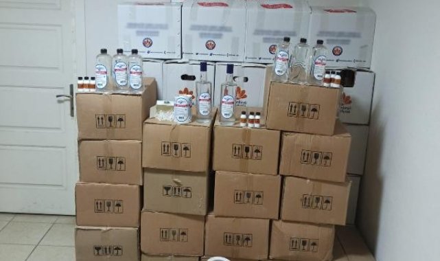 Bursa'da 616 litre sahte içki ele geçirildi; 1 gözaltı