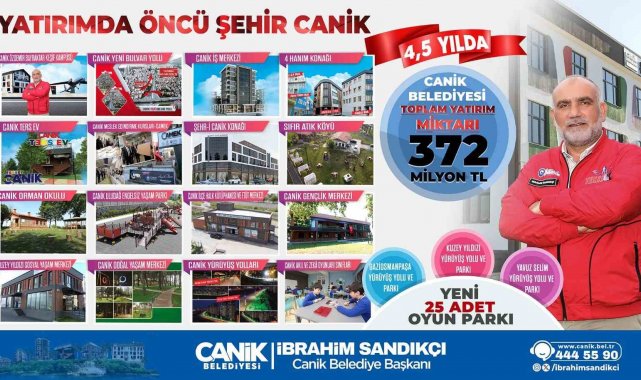 Canik'e 4,5 yılda 372 milyon TL'lik yatırım