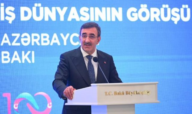 Cumhurbaşkanı Yardımcısı Yılmaz, Azerbaycan'da İş Dünyası Buluşması'na katıldı