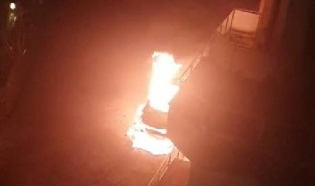 Düzce Belediye Başkanı Özlü'nün park halindeki otomobili alev alev yandı