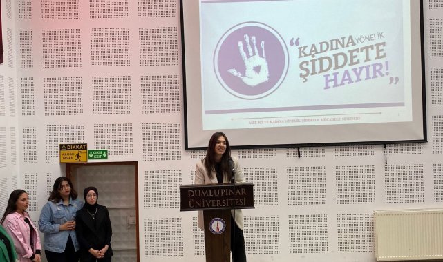 Emet MYO'da ''Kadına Yönelik Şiddetle Mücadele Günü'' konulu konferans