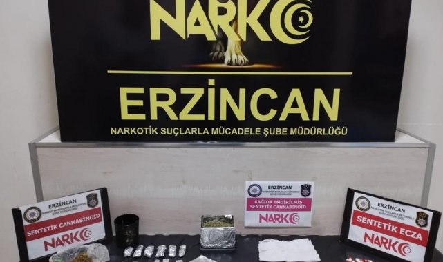 Erzincan'da uyuşturucu ticareti yapan 2 zanlı tutuklandı