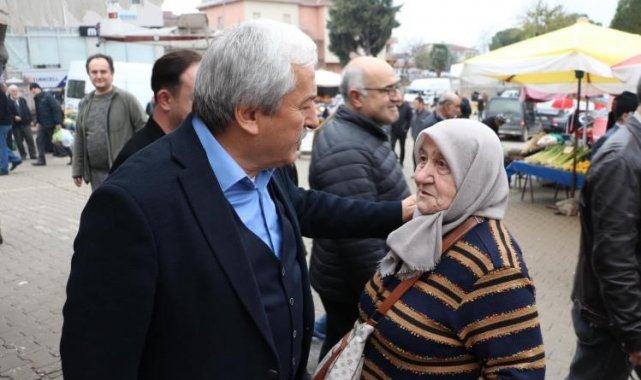 Esnaf ve halkla pazarda bir araya geldi