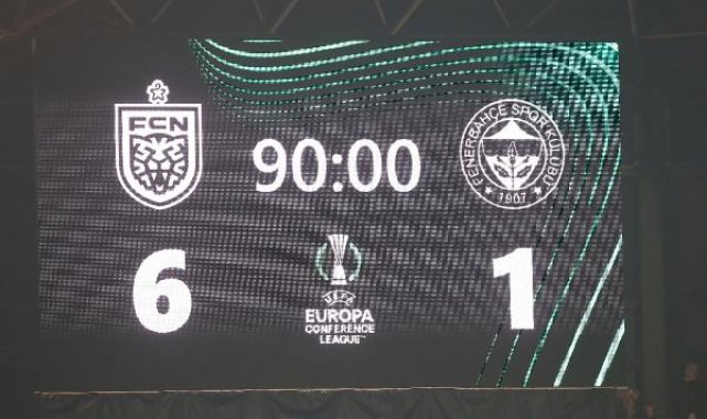 Fenerbahçe'den tarihi mağlubiyet