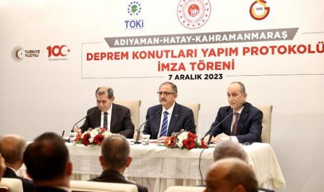 Galatasaray ve TOKİ arasında 300 deprem konutu için protokol imzalandı