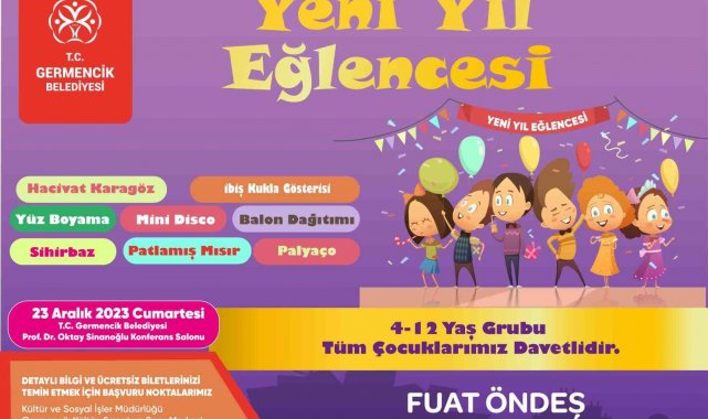 Germencik'te çocuklar için yeni yıl eğlencesi düzenlenecek