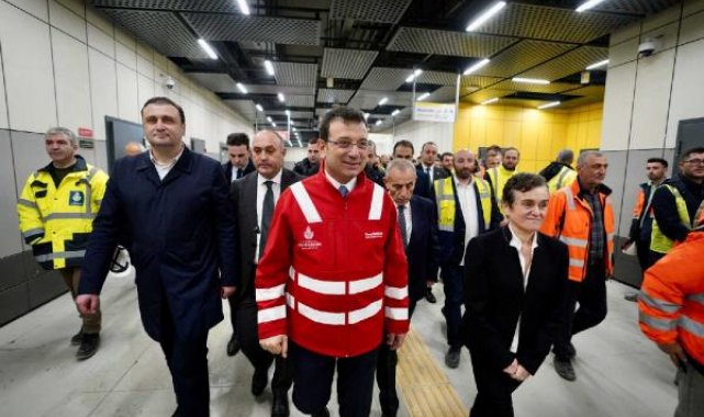 İmamoğlu Ataköy-İkitelli metro hattının test sürüşüne katıldı