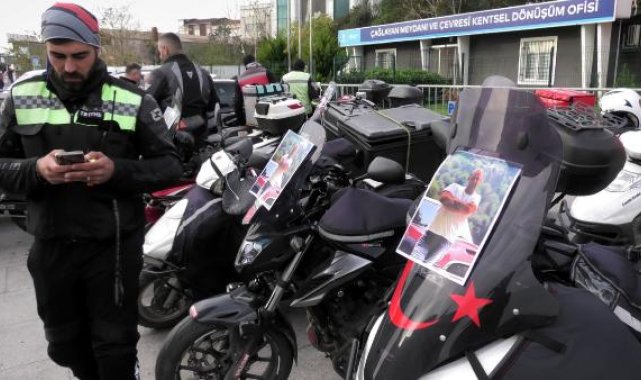 İstanbul Adalet Sarayı'nda motosikletli eylemi